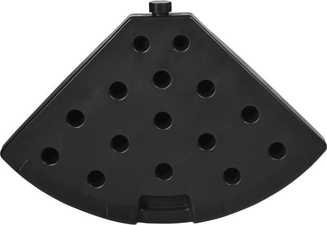Produktbild Swisshandel24 4-tlg. Sonnenschirmgewicht für Ampelschirm, mit 52 kg Wasser oder 68 kg Sand befüllbar, HDPE, Schwar