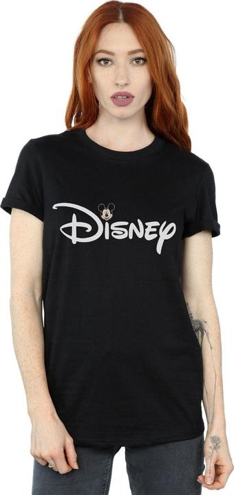 Actual product image Disney Womens/Ladies Mickey Mouse Logo Head Cotton Boyfriend T-Shirt (4XL)