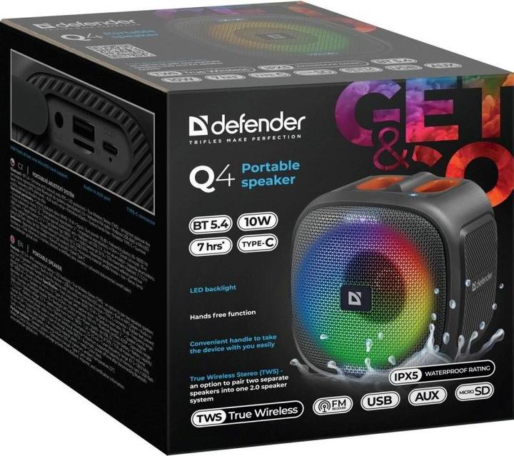 Actual product image Defender Głośnik Q4 Bluetooth 10w (7 h)