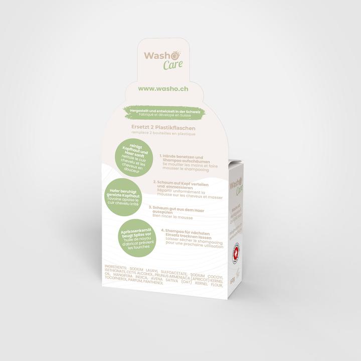 Produktbild Washo Swiss Edition Mildes Festes Shampoo Sensitive (200 ml, Festes Shampoo)