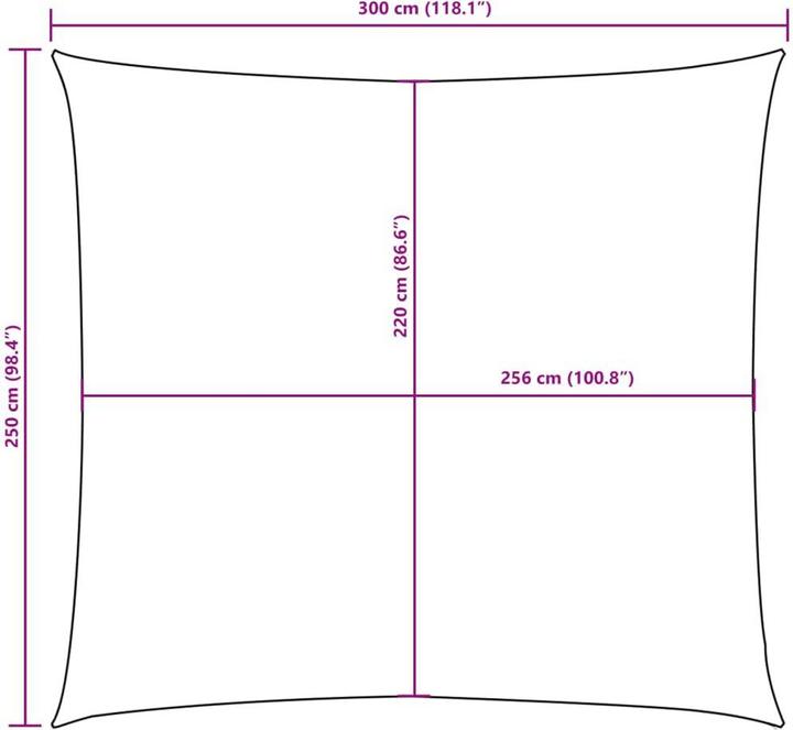 Actual product image VidaXL Sonnensegel (250 x 300 cm)