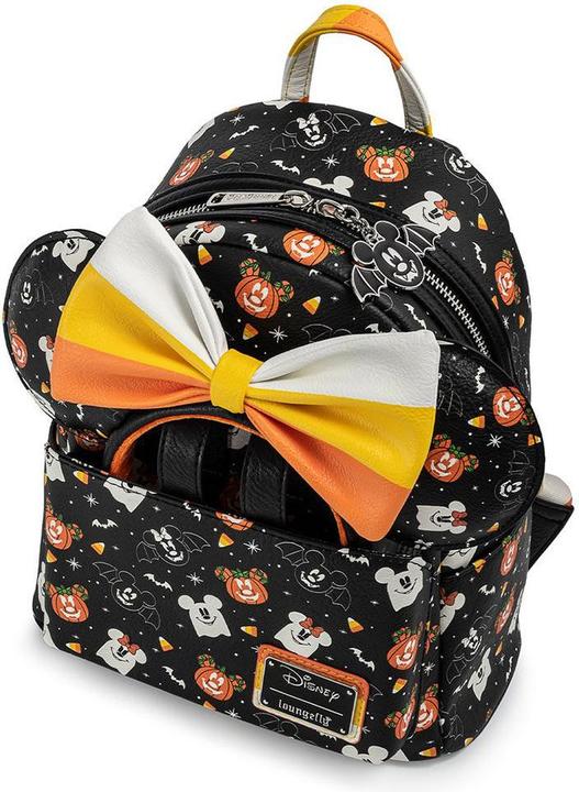 Image du produit Loungefly Disney Mickey et Minnie Spooky Sac à dos Halloween + set de bandeaux 27cm (6.50 l)