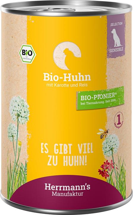 Immagine prodotto Herrmanns Huhn mit Karotte und Reis (Adulto, 1 pz., 400 g)
