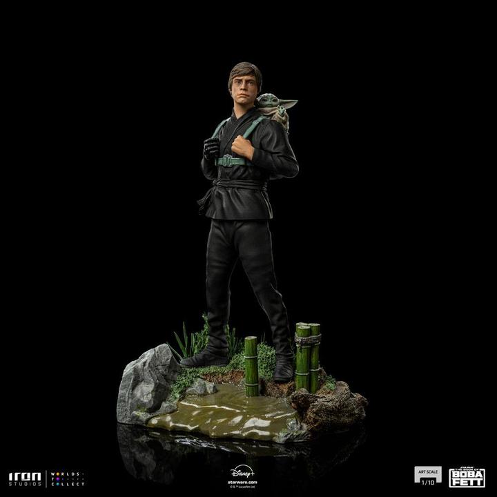 Image du produit Iron Studios ST Star Wars Book Boba Fett : Luke with Grogu 20cm RESINA