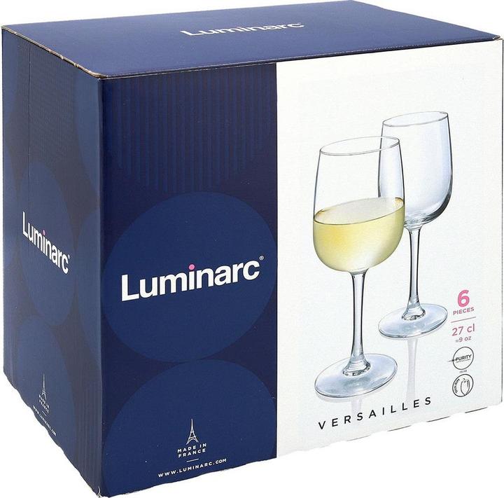 Produktbild Luminarc Versailles (27.50 cl, 6 Gläser, Rotweingläser, Weissweingläser)