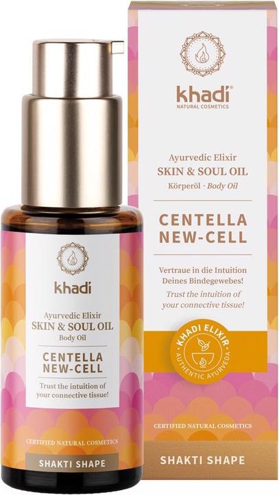 Immagine prodotto Khadi Olio Ayurvedico per il corpo CENTELLA NEW - CELL - Olio rigenerante per il tessuto connettivo (Olio corpo, 50 ml)