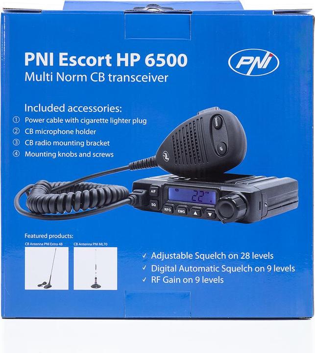 Productafbeelding PNI Radio CB Escort HP 6500 ASQ met CB ML70 (7 km)