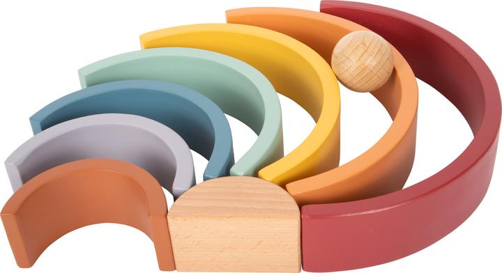 Produktbild small foot Holzbausteine Regenbogen „Safari“