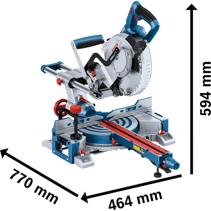 Actual product image Bosch Professional Scie pendulaire à onglet à accu BOSCH Click+Go GCM 18V-216 D BITURBO