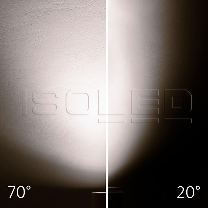 Produktbild Isoled 3-Phasen Schienen-Strahler fokussierbar, 42W, 20°-70°, weiss matt, 4000K, CRI92, DALI dimmbar