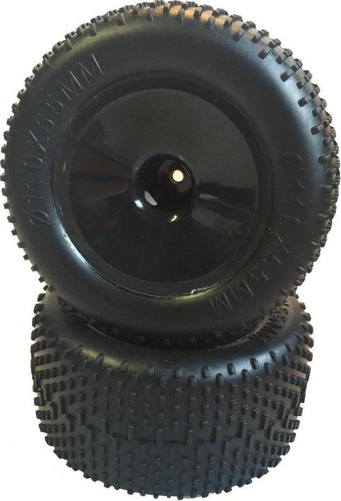 DF-Models Truggy tires on disc rim black (2) DF