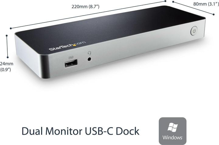 Immagine prodotto StarTech Doppio Dock USB C - Windows - Pd (USB-C, 5 Porti)