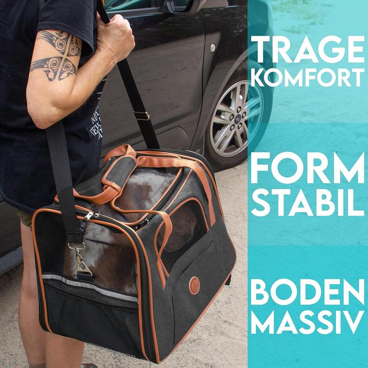 Immagine prodotto Hund ist König Borsa per cani (Cane, Riflettori, Traspirante, Pieghevole, Chiudibile a chiave)