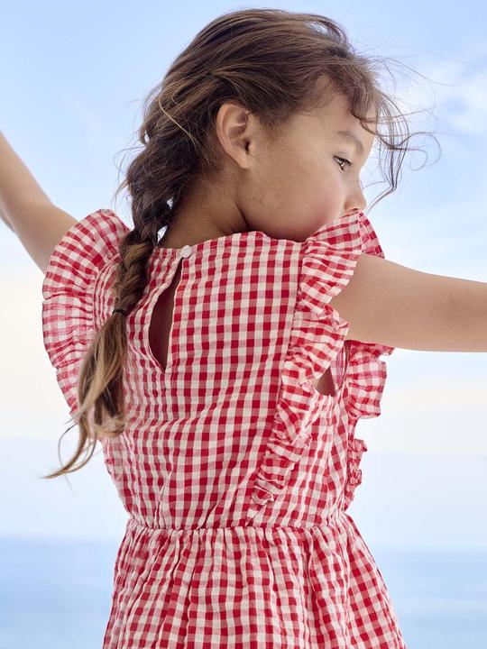 Immagine prodotto Vertbaudet Mädchen Volantkleid aus Seersucker (158)