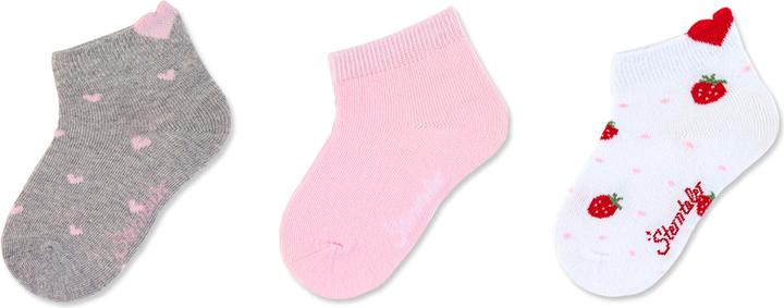 Image du produit Sterntaler Lot de 3 chaussettes de baskets avec coeur (Lot de 3, 31 - 34)