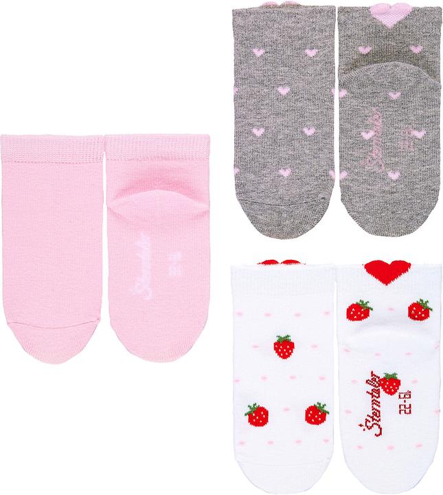 Image du produit Sterntaler Lot de 3 chaussettes de baskets avec coeur (Lot de 3, 31 - 34)