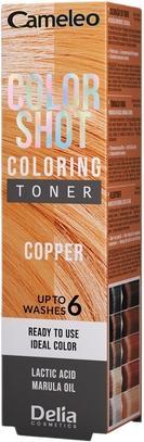 Actual product image Delia Cosmetics Cameleo Color Shot Copper Hair Toner Gentle Color Touch Lasts up to 6 Washes Color Refreshment Marul (Copper red)