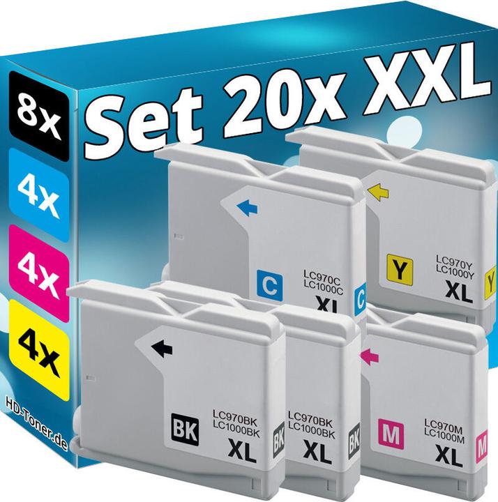 Produktbild Druckfuxx 20x PATRONEN kompatibel BROTHER LC-970 DCP 135c 150c 153c MFC 235c 260