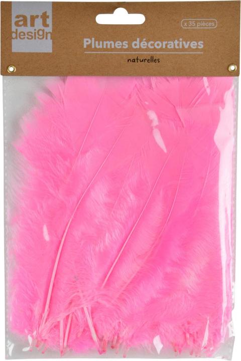Produktbild Natura Punto Dekofedern rosa, 35 Stück