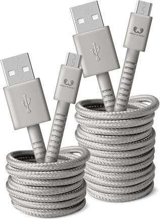 Image du produit Fresh'N Rebel FRESH'N R USB - Micro USB 3m 2UMC300IG Câble Fabriq Gris Glace (3 m)