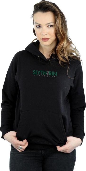 Actual product image Womens/Ladies Slytherin Text Hoodie (XXL)
