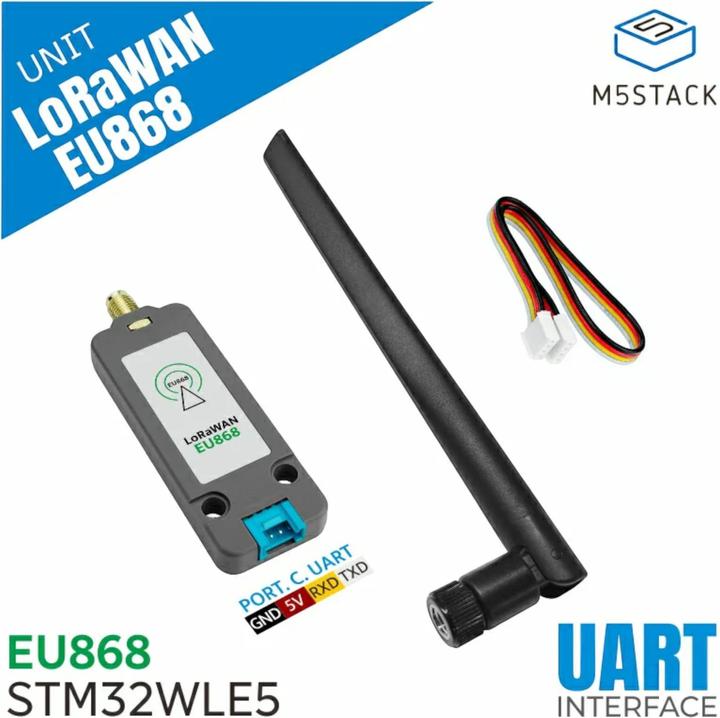Actual product image M5Stack LoRaWAN Unit EU868 mit Antenne
