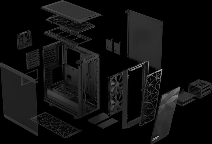Actual product image Fractal Meshify 2 Compact Black TG Light (ATX, mATX, Mini-ITX)