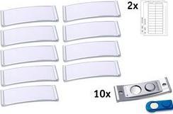 Immagine prodotto Badgepoint POL20MA66-5DR Badge portanome, 64 x 22 mm, color metallo