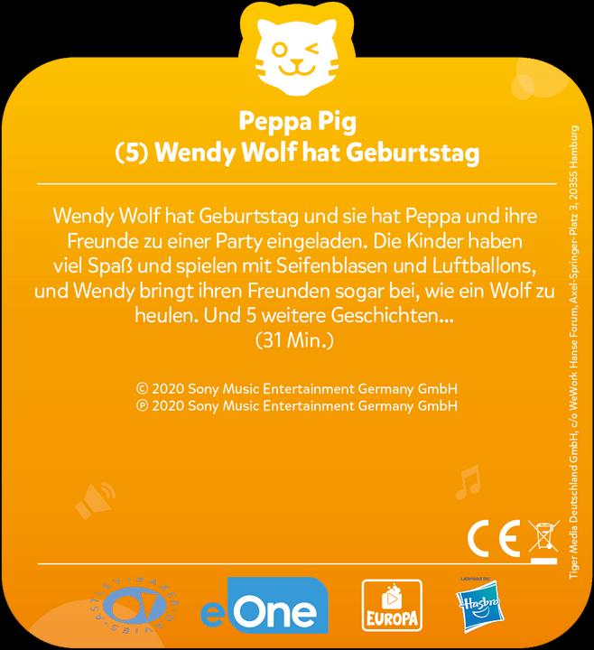 Actual product image Tigermedia Tigercard- Peppa Pig - Episode 5: Wendy Wolf has birthday (German)