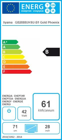Energy Label iiyama G-Master GB2888UHSU-B1 (3840 x 2160 Pixels, 27.95")