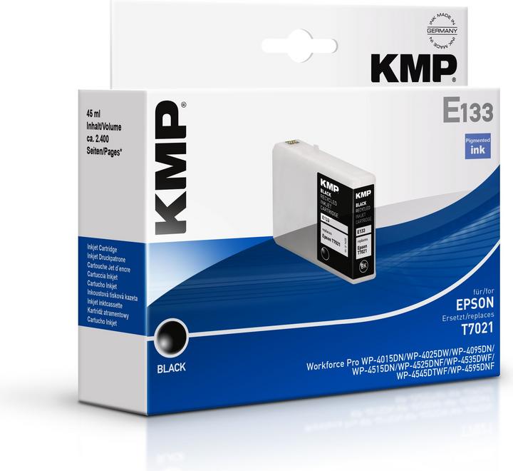 Produktbild KMP E133 Tintenpatrone kompatibel mit Epson T7021 (BK)