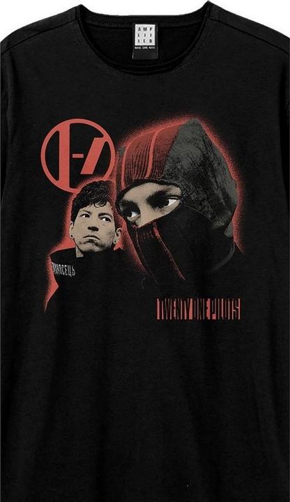 Actual product image Amplified Unisex Adult Glow Twenty One Pilots T-Shirt (L)