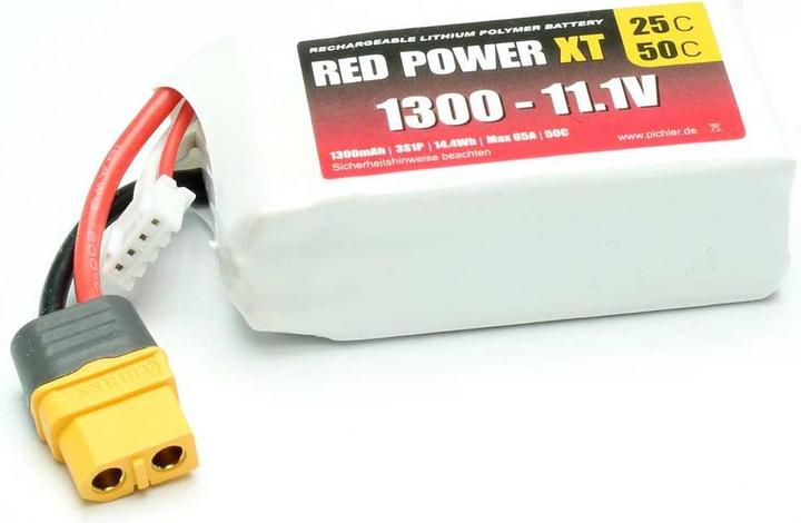 Produktbild Red Power Modellbau-Akkupack (LiPo) 11.1 V 1300 mAh Softcase XT60 (11.10 V, 1300 mAh)