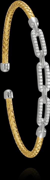 Produktbild Charles Garnier Zweifarbiges Silberarmband, Zirkoniumoxid (6.50 cm, 925er Silber)
