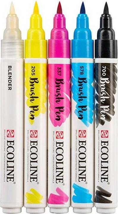 Produktbild Talens Ecoline-Bürsten-Feder (Mehrfarbig, Weiss, 5 x)