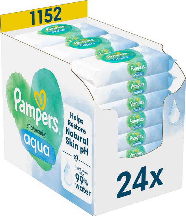 Actual product image Pampers Harmonie Aqua (1152 Piece)