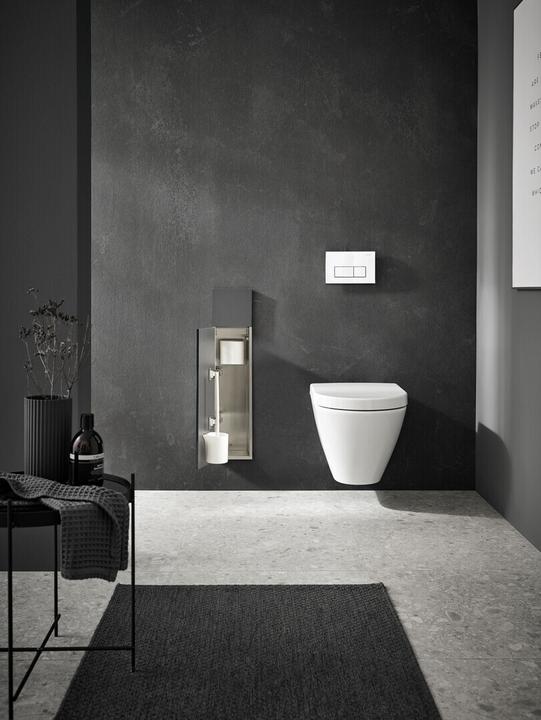 Actual product image Emco asis module pure WC module with additional compartment, concealed, stop left 730mm