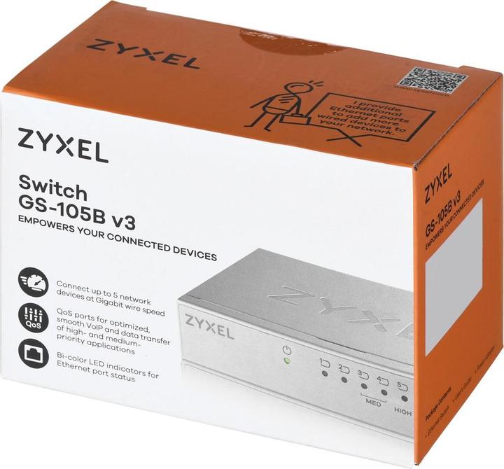 Actual product image Zyxel GS-105B v3 (5 Ports)