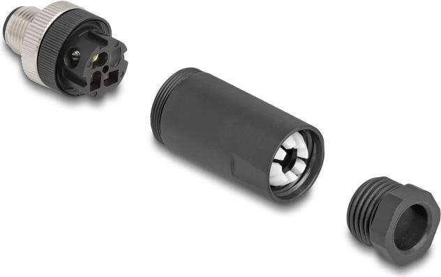 Immagine prodotto Delock Connettore a spina M12 Spina a 3 pin con codice A per il montaggio