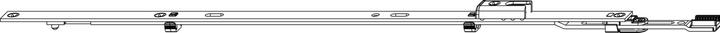 Produktbild Maco MM Stulpverlängerung Stulpflügelgetriebe Beschlagsnut L=470 mm silber