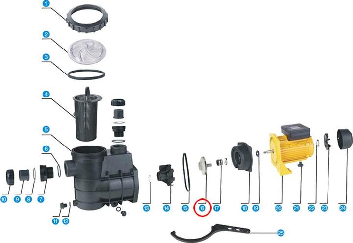 Produktbild SunSun Schwimmbadpumpe HZS-750 Ersatzteil Impeller Flügelrad Poolpumpe Pumpe
