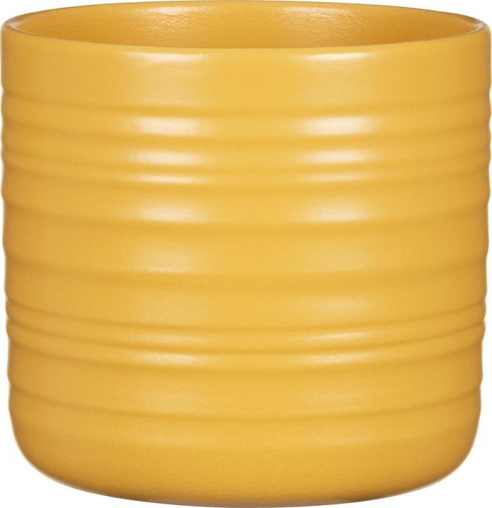 Actual product image Scheurich Cottage, ceramic flower pot, colour: curcuma, 14.2 cm diameter, 12.8 cm high, 1.5 l (14.20 cm)