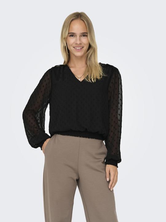 Image du produit Only Coupe normale Top col V manches ballon (XL)
