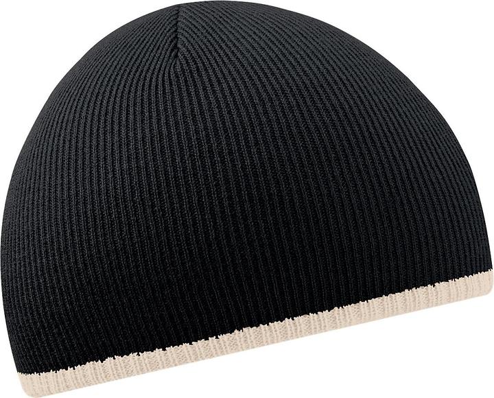 Beechfield Beanie Mütze Strickmütze mit Kontrastrand (One Size)