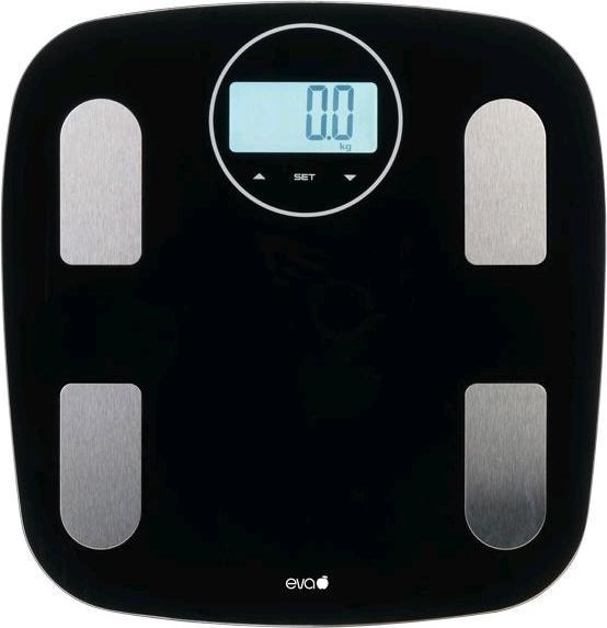 Eva- Kochen und Haushalt Eva Personenwaage180 kg, Schwarz (180 kg)