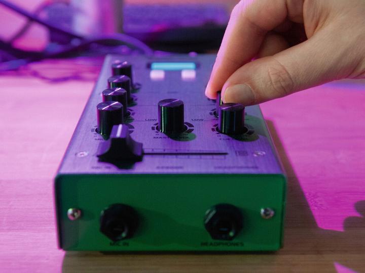 Actual product image Omnitronic GNOME-202P mini mixer green (Studio- and Livemixer)