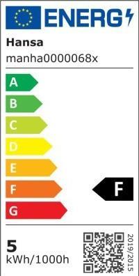 Energy Label Hansa Manhattan (400 lm, E27)
