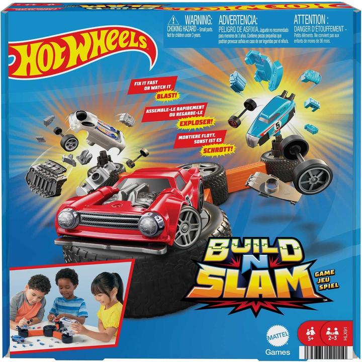 Image du produit Mattel Games Hot Wheels Build ‘N Slam™ Game (Multilingue)