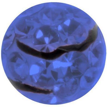 Bijouteria Piercingverschluss (Chirurgenstahl 316L, Epoxiharz, Kristall)