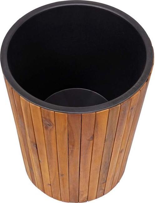 Produktbild Mendler Pflanzkasten HWC-L24, rund 50x34cm Outdoor Akazie, braun (34 cm)